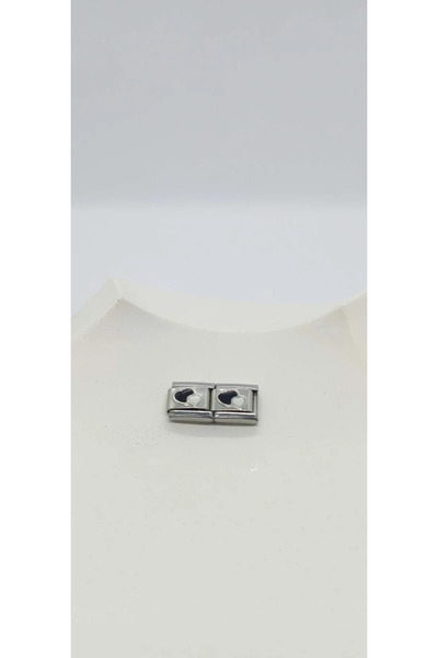 ndjewelry سحر الترشيح بنمط القلب الأسود والأبيض