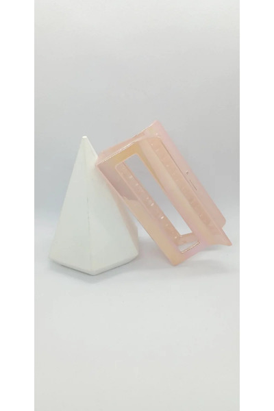 ndjewelry مشبك مزلاج ثلاثي الأبعاد بلون السلمون