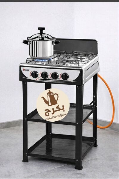 bakraj بوتجاز اتوماتيك من بكرج 4 شعلالت مع لي غاز 3 متر وقفيز
