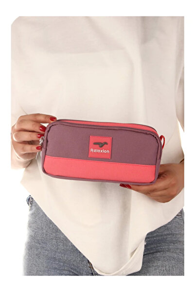 Relaxion Geantă pentru stilouri din țesătură mov cu două ochi (173)
