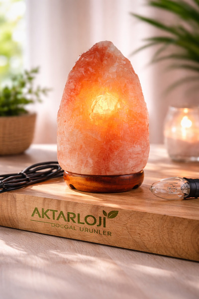 aktarloji Doğal Pembe Himalaya Tuzu Lambası / 3-4 Kg Doğal Kaya Tuzu Lambası ...
