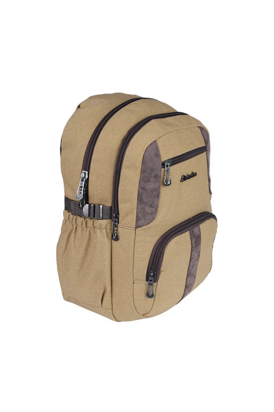 Relaxion Rucsac de școală din pânză impermeabilă Camel 1655