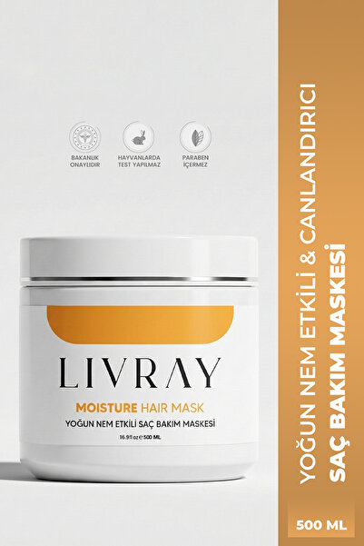 Livray 500 ml Hair Care Mask - Nourishing and Moisturizing for Dry and Brittl...