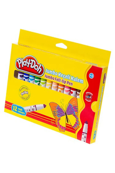 Play Doh Play-doh 12 Renk Jumbo Keçeli Kalem 6 Mm Ke020