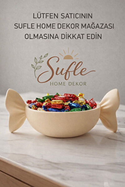 Sufle home dekor DEKORATİF SUNUMLUK ŞEKERLİK MEYVE SEPETİ