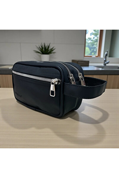 SEVENTEEN Suya Dayanıklı Çift Bölmeli Elegan Portföy Stil El Çantası Traş Koz...