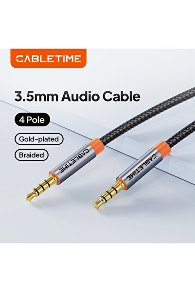 Choice كابل صوت CABLETIME مقاس 3.5 مم بطول 1.5 متر، كابل ذكر إلى ذكر، كابل رب...