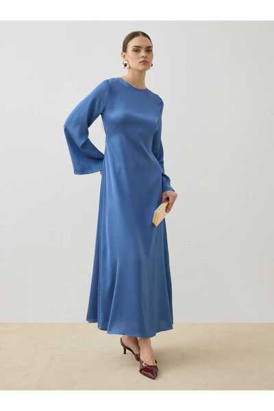 Refka Φόρεμα με λεπτομέρεια δεσίματος στη μέση - Galaxy Blue -