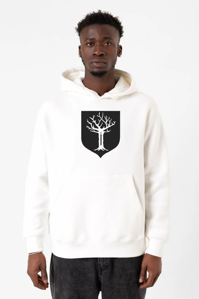 Tshirthane GOT House Forrester bela muška 3ip majica sa kapuljačom