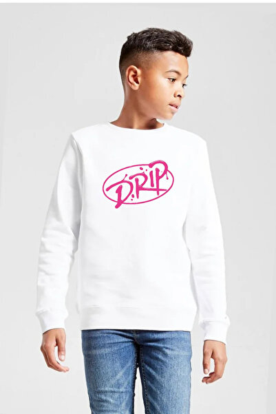 Tshirthane Hanorac Babymonster Drip White pentru copii 2 ip