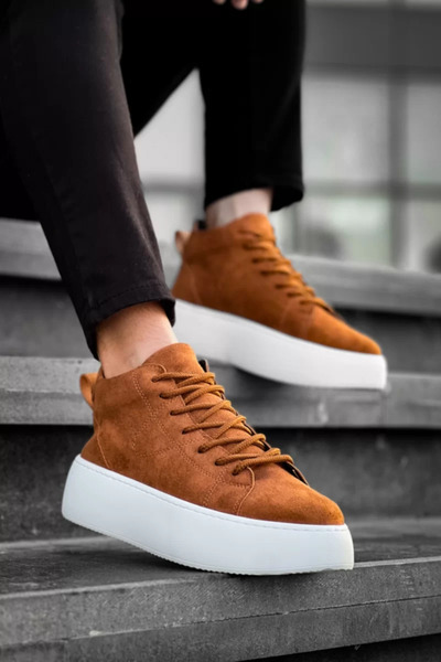 BOA Αθλητικές μπότες LE10 Lace-Up Ανδρικές Ψηλές Σόλα Εισαγόμενες Suede Tan