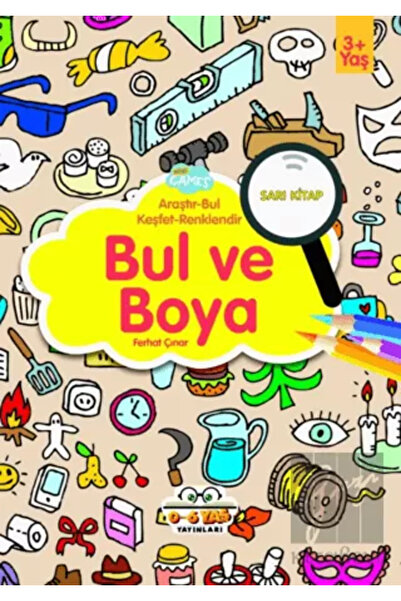 0-6 Yaş Yayınları Find and Paint Yellow Book Book - Publications for 0-6 Years