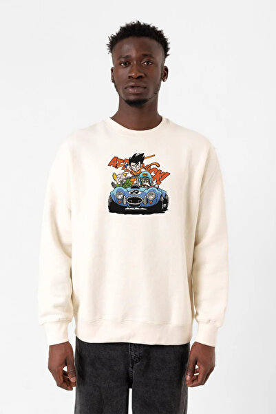 Tshirthane Dragon Ball Z Anime Goku Racer Ecru muška 2ip majica