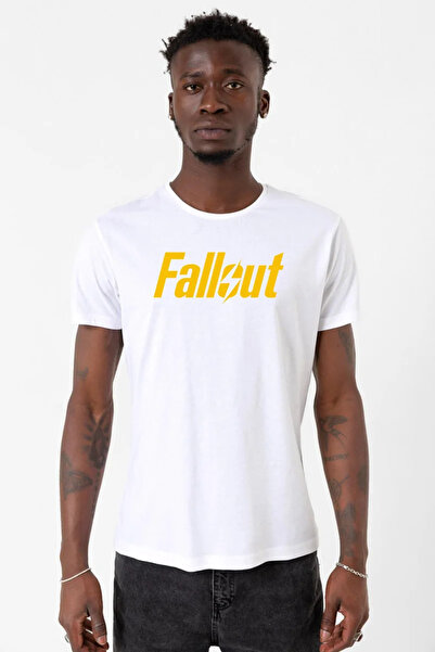 Tshirthane Tricou pentru bărbați Fallout Lettern White
