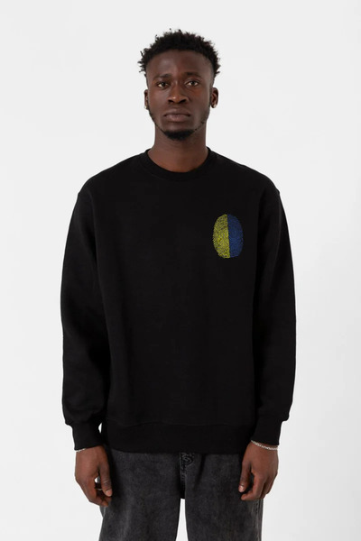 Tshirthane Žuta, tamnoplava, crna muška 2ip majica sa otiskom prsta