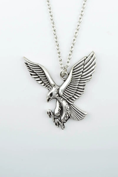 ıdr Kartal Gümüş Kaplama Düz Zincir Kolye