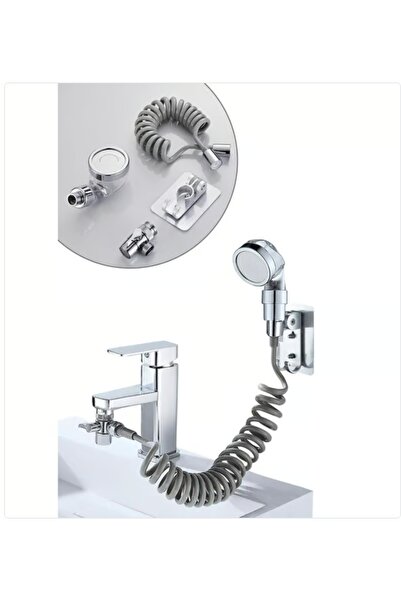 NEWSTORE HOME 2 في 1 رأس دش متحرك قابل للتعديل للحمام والمطبخ مع خرطوم حلزوني