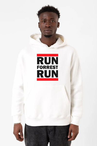 Tshirthane Forrest Gump Run Forrest Run bela muška majica sa kapuljačom od 3 ...
