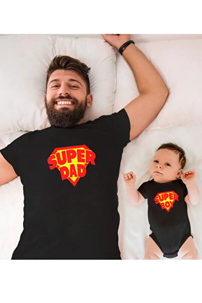 Tshirthane Super Dad Boy Tată Fiu Fată - Preț unic pentru produse, Adăugați 2...