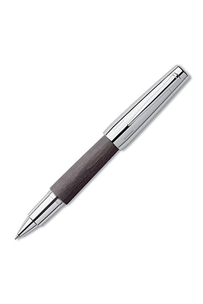 Faber E-Motion Chrome Wooden Roller Pen Black148225 U87625 /