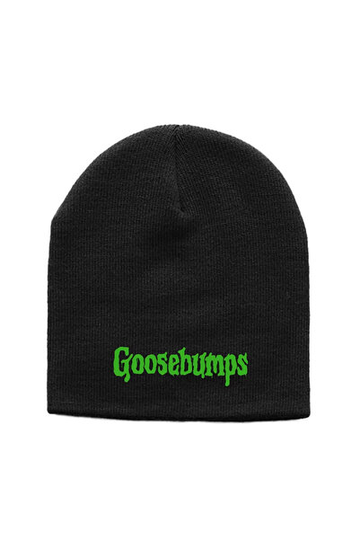 Tshirthane Goosebumps Lettern Чорна в'язана шапка