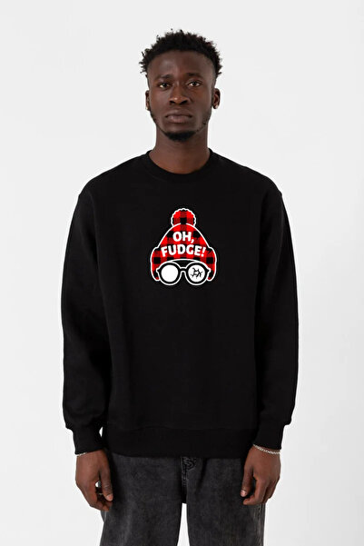 Tshirthane Oh Fudge Božićna crna muška 2ip majica