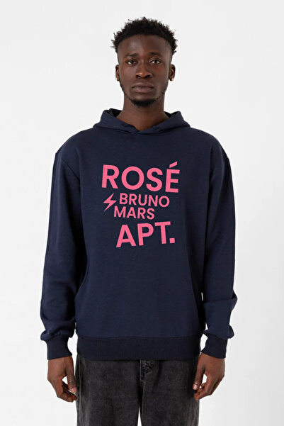 Tshirthane BLACKPINK ROSE BRUNO MARS APT - Mornarsko plava muška majica sa ka...