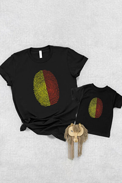 Tshirthane Žuti, tamnoplavi otisci prstiju Otac Sin Ćerka (CENA JE ZA JEDAN P...