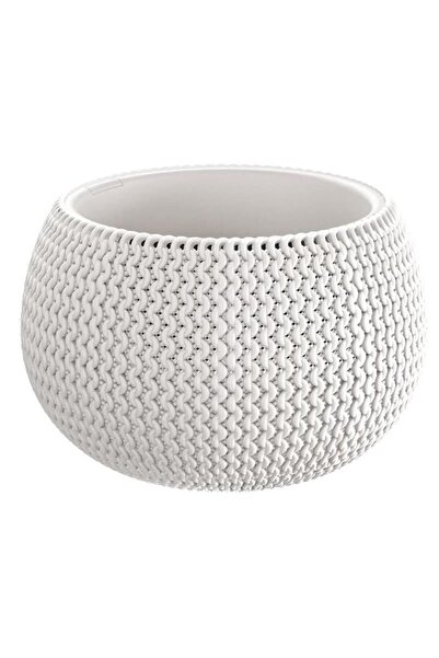 Prosperplast Ghiveci decorativ de flori, rotund, alb, 29x19.5 cm, Splofy Bowl