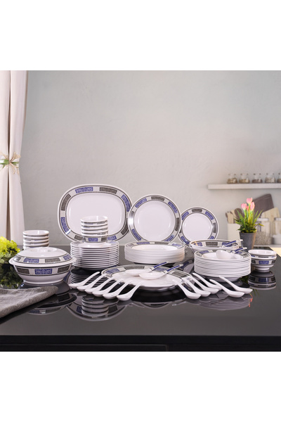 ROYALFORD طقم عشاء ميلامين RF12675، 70 قطعة، آمن للاستخدام في غسالة الأطباق و...