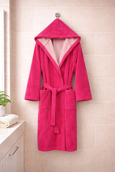 MYSOFTHOME رداء حمام تريجا/ مخمل بغطاء رأس 100% قطن لو / ألترا ملمس ناعم