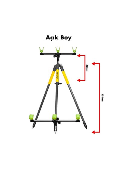 EFFE HG283 Kamış Ayağı Surf Tripod 3 Olta Kapasiteli Surf Kamış Sehpası