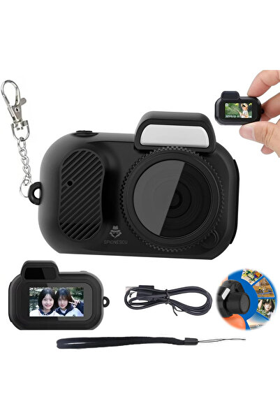 Spionescu Mini cameră ascunsă pentru breloc, audio-video, HD, senzor de mișca...