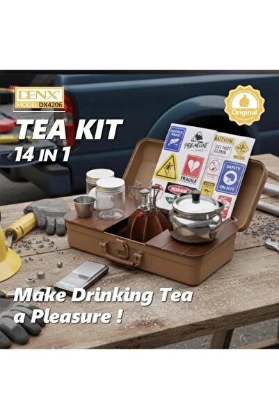 Primo Plus طقم شاي كامل للتخييم من دينكس DX4206 مكون من 14 قطعة