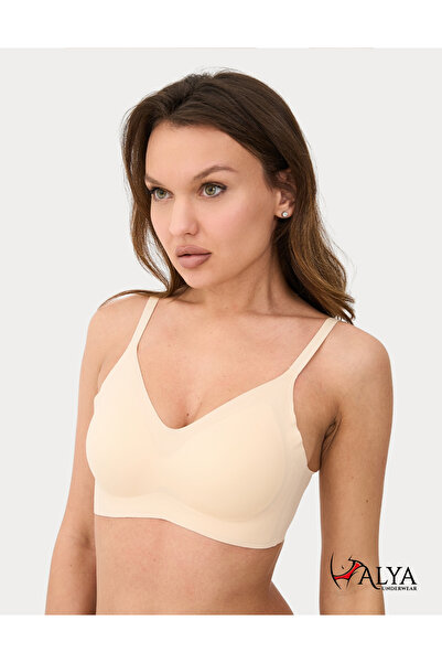 ALYA UNDERWEAR Kadın Hafif Dolgulu İnce Askılı Dikişsiz Lazer Kesim Hayalet S...