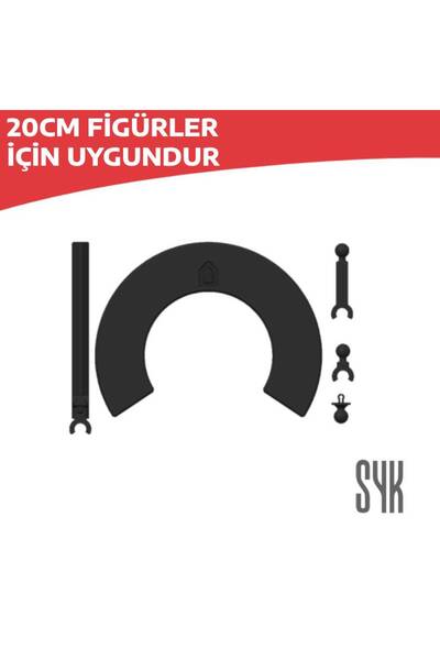 SYK Design Robot 20 Dummy Uyumlu Siyah Stand (20CM BÜYÜK DUMMY İÇİN) (Figür D...
