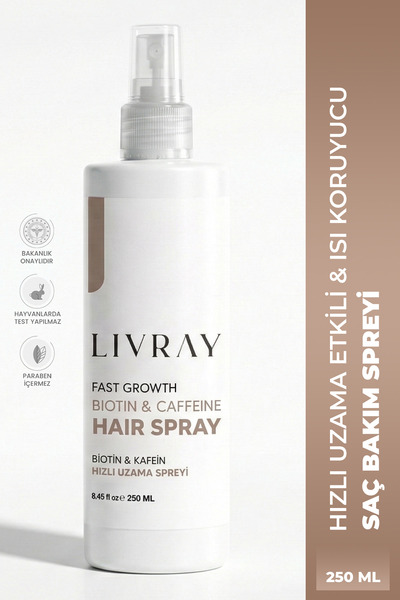 Livray Fast Growth Hair Spray - Hızlı Uzama Spreyi (250 ML)