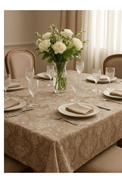 OEM Fata de masa CREM, din bumbac Special Events 150 x 220 cm, pentru 6-8 per...