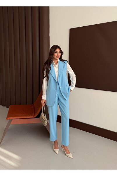 GAMZE ALPTEKİN Σετ παντελόνι με επένδυση μάρκας Zr Model - Παντελόνι Carrot Μ...