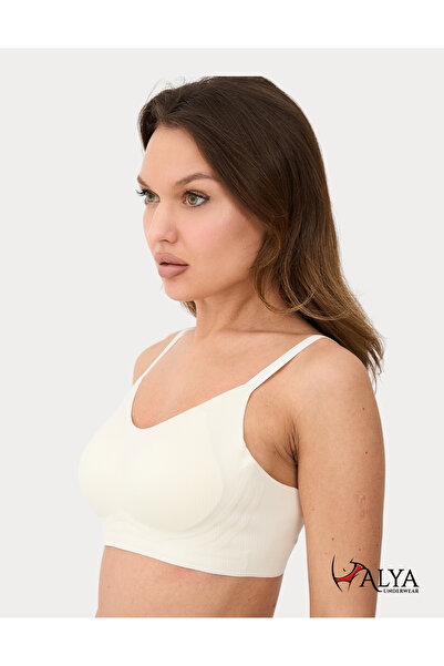 ALYA UNDERWEAR Sutien pentru femei fără cusături Wave Base material reiat dec...