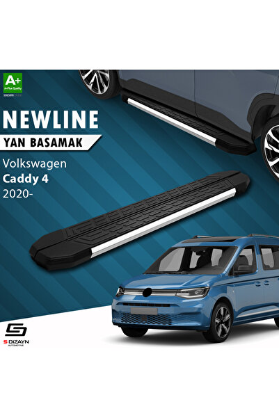 S Dizayn VW Caddy 4 NewLine Krom Yan Basamak 193 Cm 2020 Üzeri A+ Kalite VW-C...