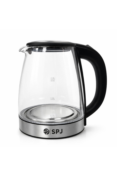 SPJ 2L Glass Electric Kettle 1500W Borosilicate Glass, 304 SS Heating Plate, ...
