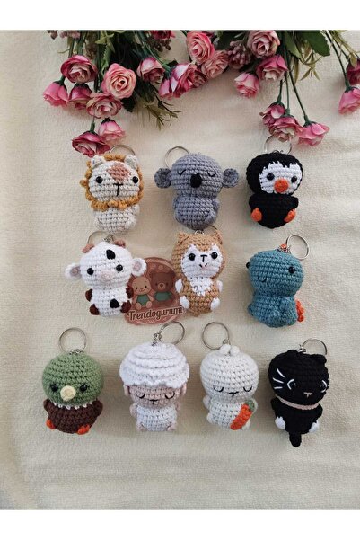 Engin TT Amigurumi 10 Adetli Oyuncak Anahtarlık Hediyelik No-10