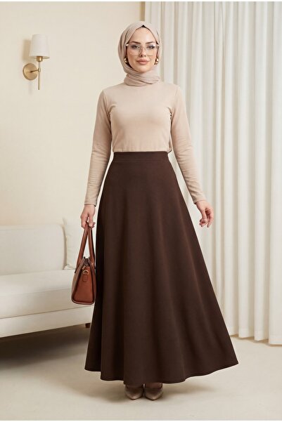 HİJABAYA Ithal Likralı Krep Kumaş Kiloş çan Etek