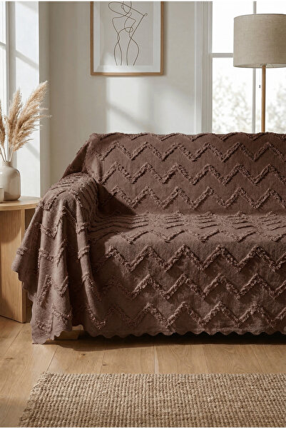 turkanlarhome 200 x 170 cm Husă de canapea din chenille cu textură boemă, mod...