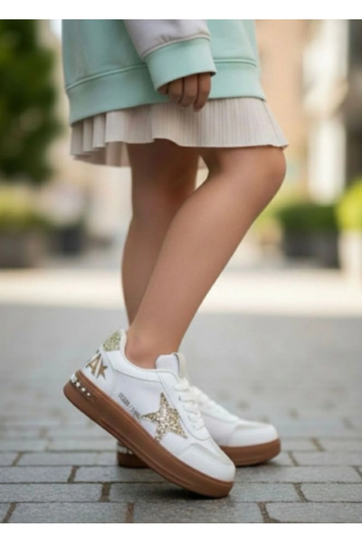 benitto kids Prokids Devojčice Zlatna Zvezda Detaljne Dnevne Patike Sportske ...