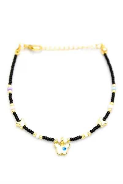 Royaleks سوار خرز الفراشة - أسود