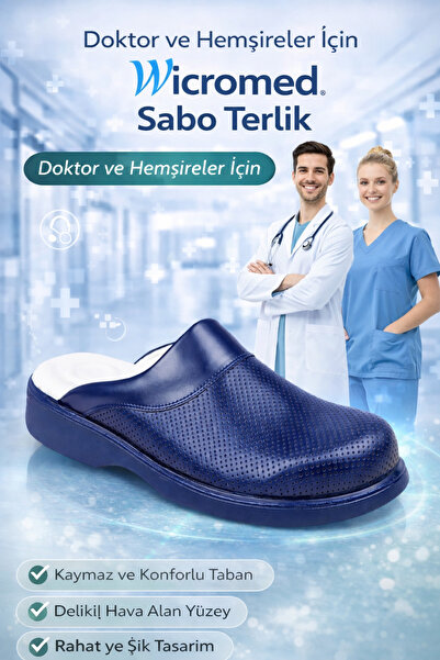 wicromed Sabo Terlik Lacivert Bay Modeli 09