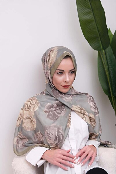 49eyşanipek Floral Touch Patterned Digital Soft Shawl