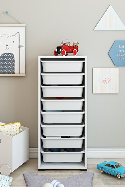 Armarks 8 Sepetli Çok Amaçlı Dolap, Mutfak Dolabı, Çocuk Oyuncak Dolabı, Oyun...